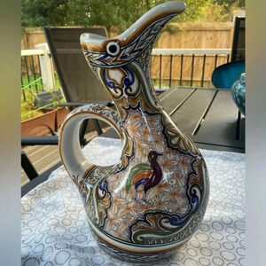 Ceramica Conimbriga Portuguese Porcelain Water Pitcher Hand Painted